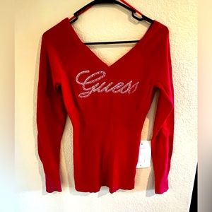 NWOT red guess sweater